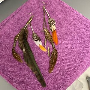 Feather earrings